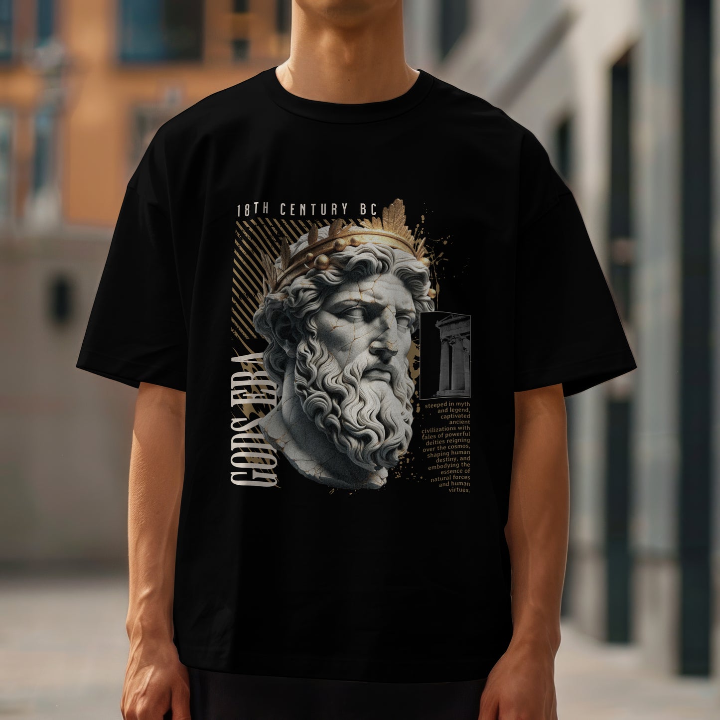 Men's Gods Short Sleeve Crew Neck Cotton T-Shirt - Classic Fit