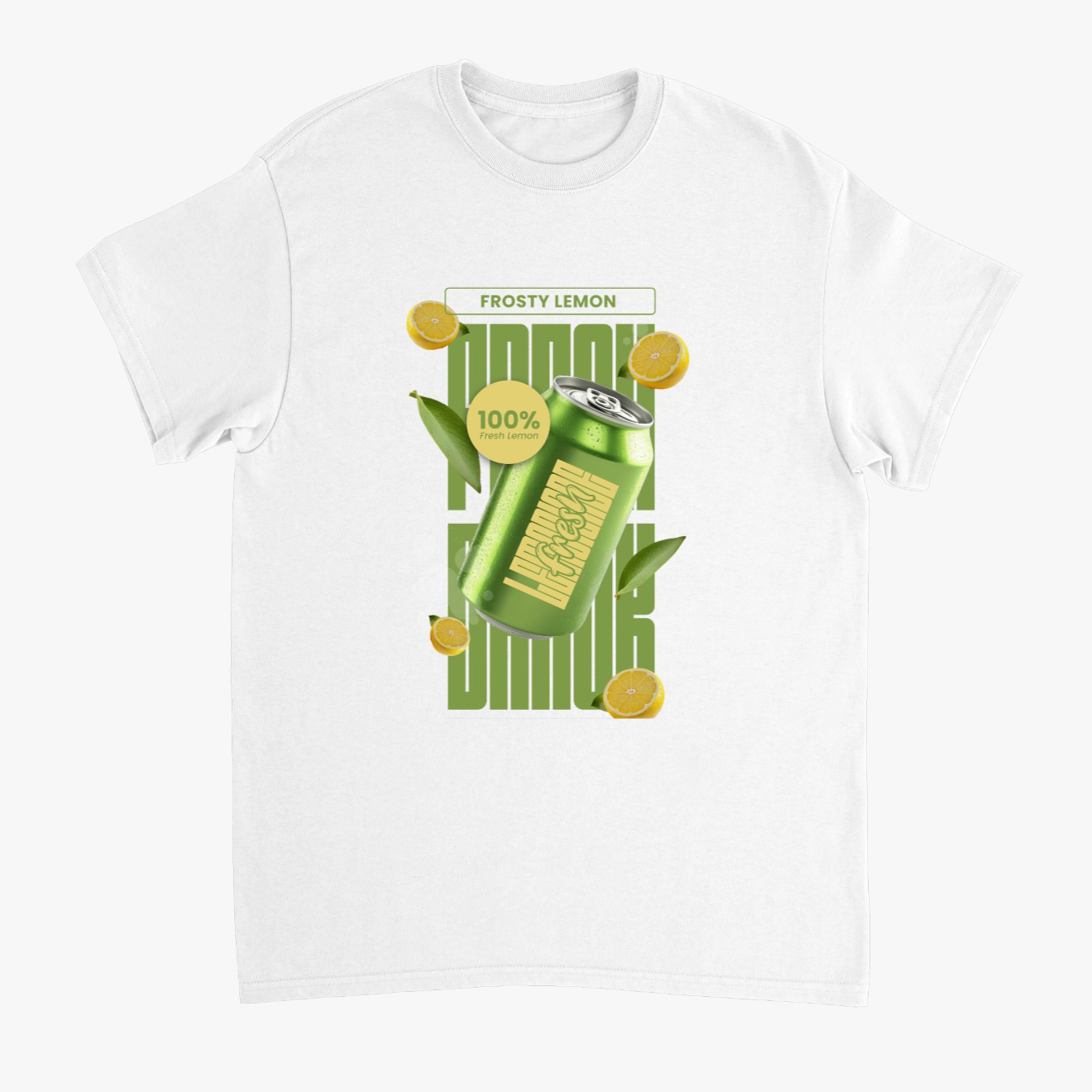 Women's Lemons Graphic T-Shirt - Soft Cotton Blend Tee in White, Grey, Blue, Yellow, Pink, Green, Beige, Black | Sizes S-5XL