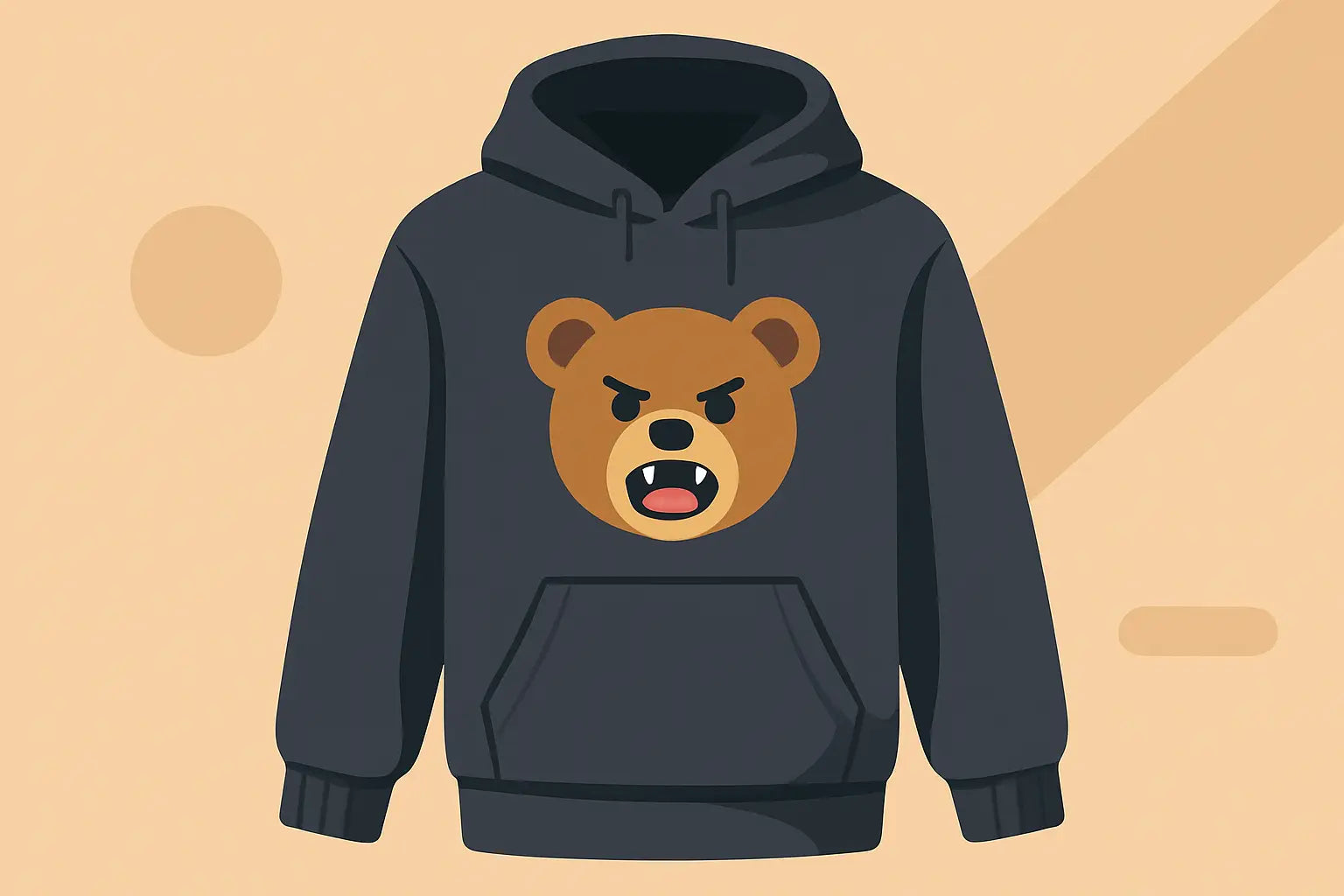 Teddy Bear Graphic Hoodie: Streetwear With Bite