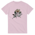 Pink You Matter slogan tee for men, soft cotton blend, with botanical flower graphic and bold script.