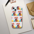 Gent Dog phone case with colorful wraparound dog print; double-layer, glossy protective cover for iPhone 16–13.