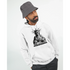 Liberty DJ men's graphic hoodie in white with Statue of Liberty DJ graphic on chest; 50/50 cotton-poly blend.