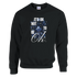 Mental Health Jumper: Women's black graphic sweatshirt with blue floral design and It's OK not to be OK text.