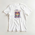 Mai Tai Dreams women's graphic tee on white cotton blend with tropical sunset and palm trees.