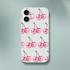 Glitter ball cherries pattern on a transparent slim iPhone case protective cover for iPhone 13-16
