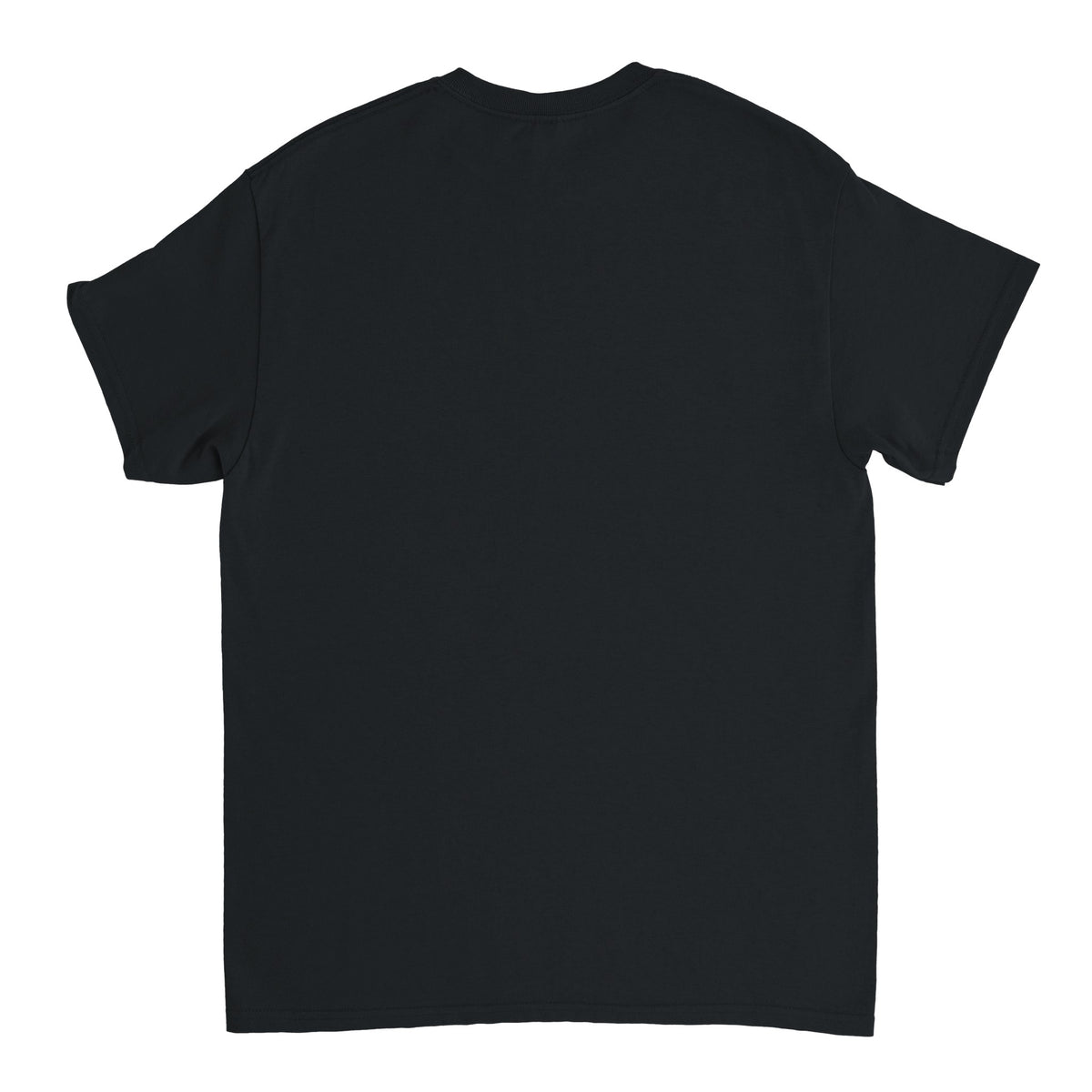 Back view of Gothic Glory Men's Graphic T-Shirt in black, heavyweight crew neck, soft cotton blend.