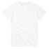 White women's short-sleeve crew-neck T-shirt on white background.