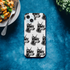 Gangster Dog iPhone case with wraparound sunglasses-wearing Doberman pattern, dual-layer glossy protective cover