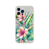 Exotic Flowers iPhone case with tropical blooms and lush leaves, slim protective cover for iPhone 16/15/14/13