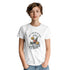 Happy Hour Women's Cotton Blend Graphic Tee in White with tropical cocktail and citrus graphic.