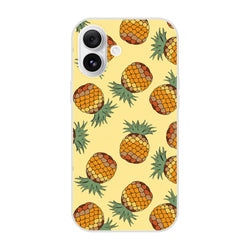 Cute pineapple pattern iPhone case for iPhone 13-16; tropical fruit print on a slim matte cover.