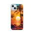 Tropical Sunset iPhone Case with palm trees and sunset beach design for iPhone 16,15,14,13