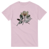Pink You Matter women's graphic tee with magnolia flower design on soft cotton blend fabric.