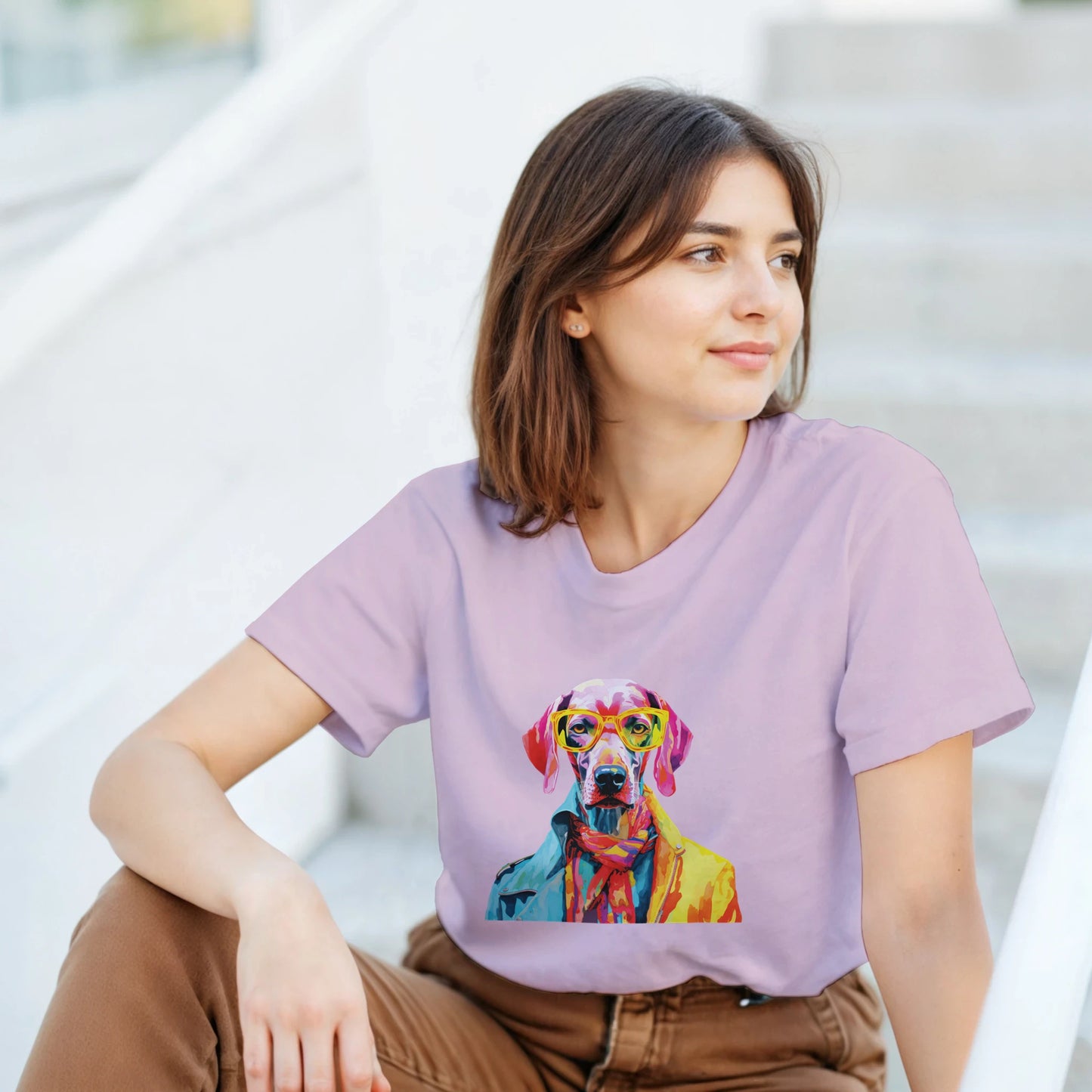 Women's Y2K Dog T-Shirt | Cute & Vintage Vibes | Urban Palm Trees