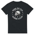 Black cotton blend T-shirt with a distressed skull and crossed pistons, Ride or Die Rider Club graphic.