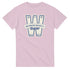 Pink Washington University women's graphic T-shirt with a large W logo and banner.