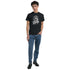 Gothic Glory men's graphic T-shirt in black with bold white design; soft cotton blend, sizes S–XL.