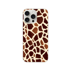 Brown giraffe print iPhone case (13-16), Safari Animal Phone Case with safari-inspired protection.