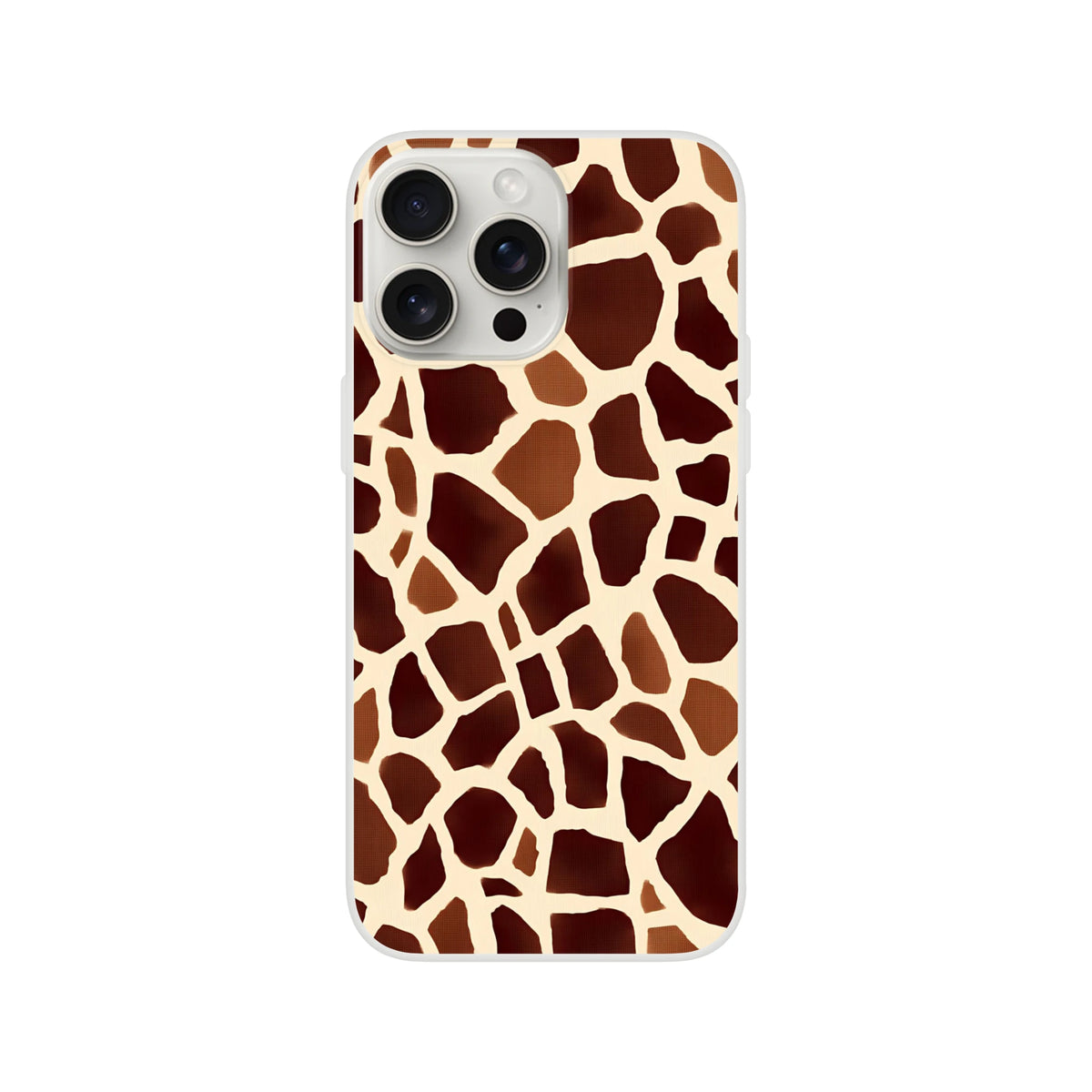 Brown giraffe print iPhone case (13-16), Safari Animal Phone Case with safari-inspired protection.