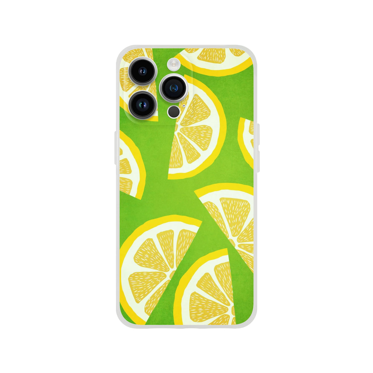 Lemon-slice iPhone case for 13–16; slim, matte, shock-absorbing TPU, long-lasting print.