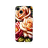 Roses floral iPhone case with multicolored rose pattern for iPhone 16, 15, 14, 13, slim protective shell.