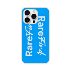 Rare Find Blue iPhone Case (13-16) Positive Slogan Phone Cover with a clean matte finish.