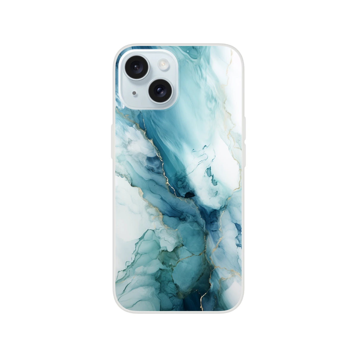 Blue Marble iPhone Case (13-16) Ocean Agate - slim matte shell with durable abstract print