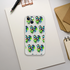 Chill Dog transparent flexi case for iPhone 13-16 with repeating colorful dog in sunglasses and popsicle print.