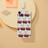 Cherries pattern slim protective iPhone case for 13–16, transparent Flexi Cover with durable protection.