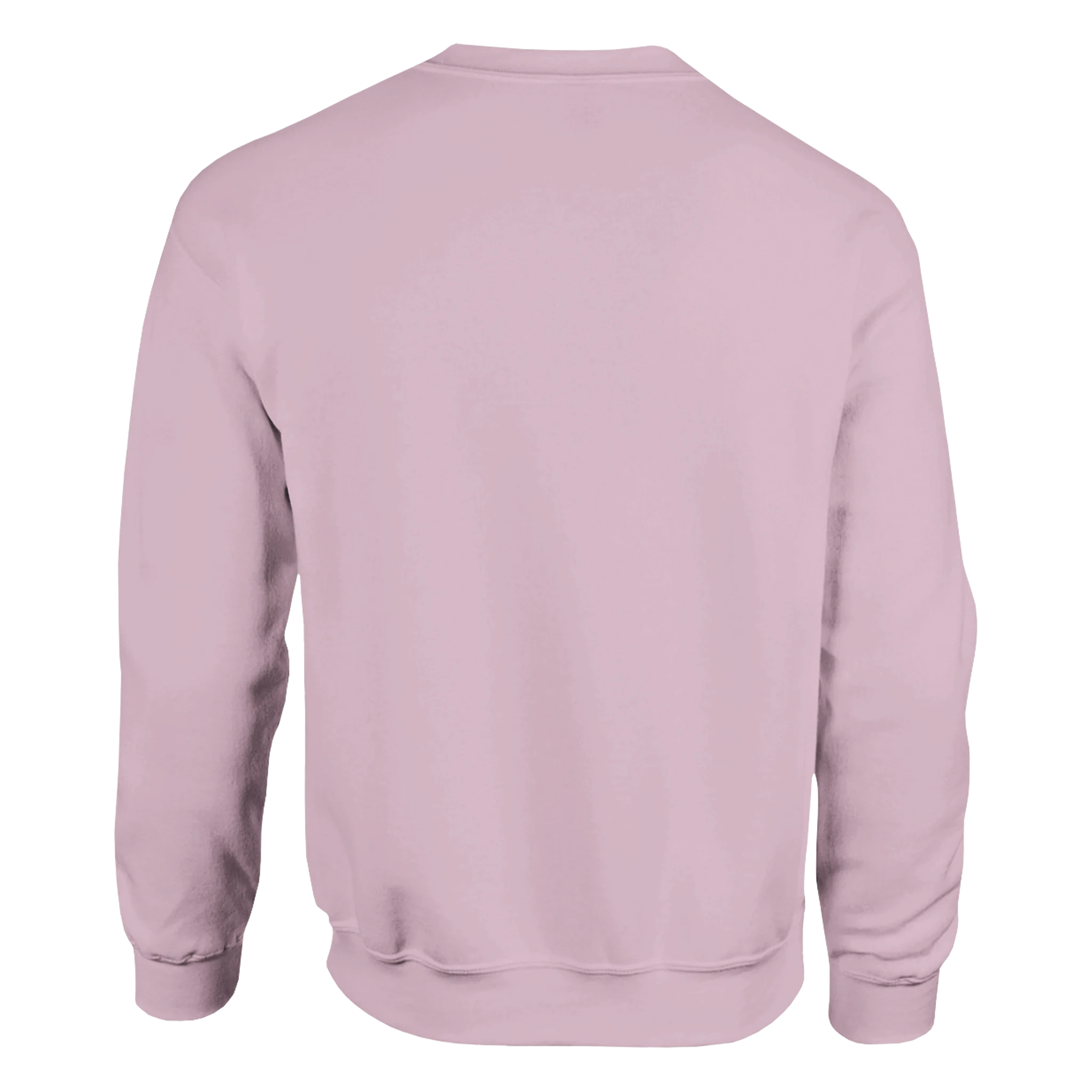 Back view of soft pink women's Mental Health Jumper graphic sweatshirt, 50/50 cotton-poly blend.