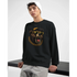 Black men's graphic sweatshirt featuring a roaring grizzly bear wearing sunglasses and a gold chain.