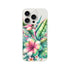 Exotic Flowers iPhone case with tropical hibiscus and lush leaves, slim protective cover for iPhone 16/15/14/13