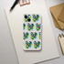Chill Dog transparent case with frosty texture and repeating sunglasses dog popsicle for iPhone 13–16