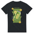 Lemons graphic T-shirt on black featuring a frosty lime-green lemon can and lemon slices.