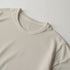 Beige Paradise women's graphic T-shirt, soft cotton blend, crew neck close-up.