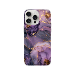 Purple and gold Marple iPhone case with abstract agate marble pattern for iPhone 13-16