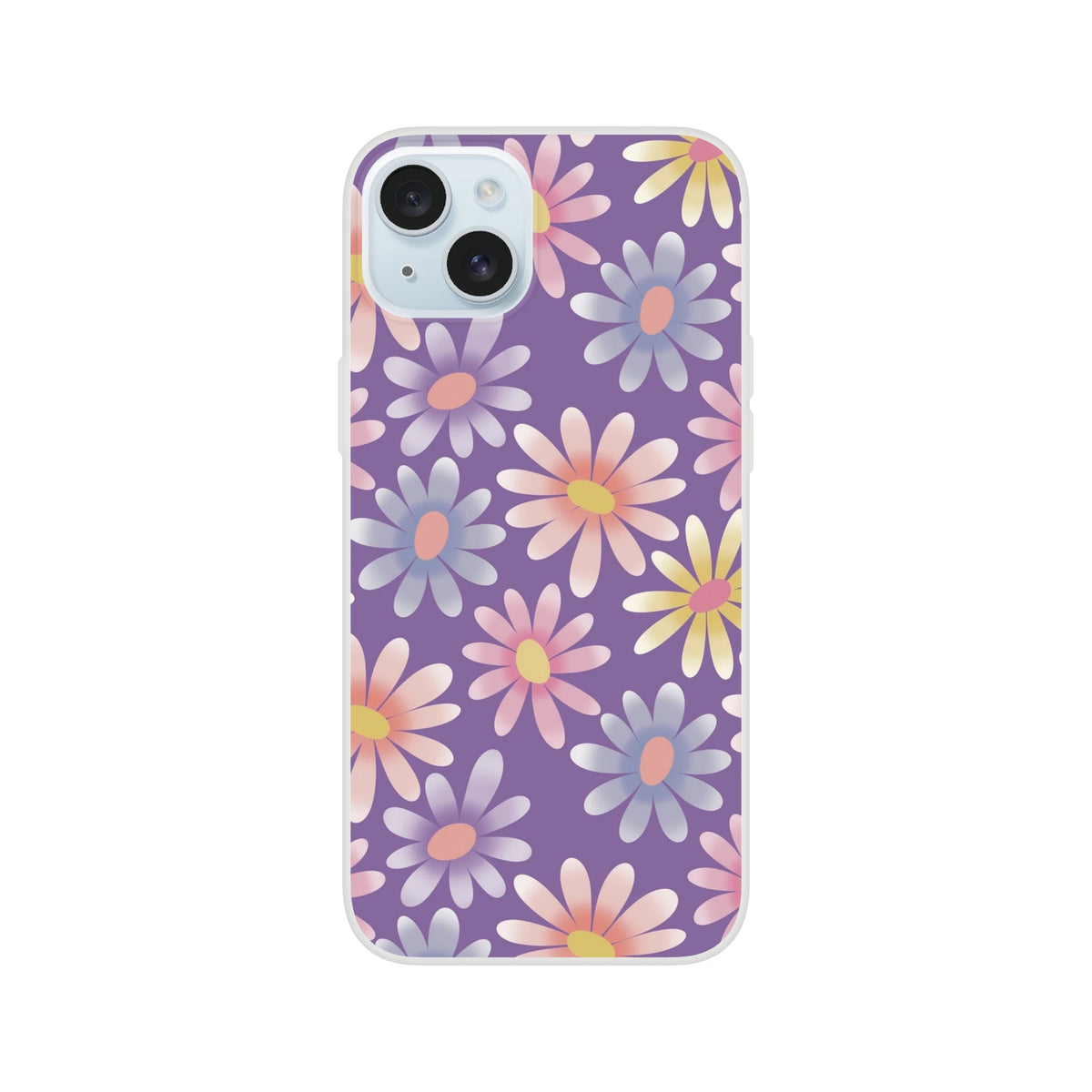 Retro Pastel daisy iPhone Case (13-16) Cute Floral Aesthetic Phone Cover