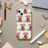 Colorful dog-print tough protective iPhone case for iPhone 16-13 with wraparound back and sides.