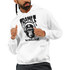 Trance Gorilla men's graphic hoodie in white with bold gorilla artwork, streetwear staple.
