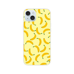 Banana-pattern iPhone Case for 13-16 with yellow banana print on a slim matte, protective cover