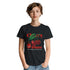 Woman wearing black Cherry Blaze graphic T-shirt with red cherries and bold text, casual everyday wear