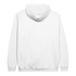 White women's Y2K Paradise Hoodie back view, plain pullover hooded sweatshirt.