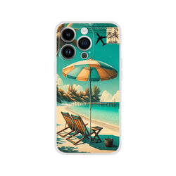 Vintage postcard-inspired iPhone case for 13–16 with holiday aesthetic and lightweight Flexi Case protection