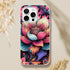 Mandala flower iPhone case, slim protective cover with vibrant boho design for iPhone 16/15/14/13
