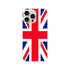 Union Jack flag design iPhone case with slim protective profile for iPhone 13–16.