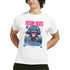 White T-shirt featuring a blue monkey DJ wearing headphones, Future Beats in pink and Edition in blue script.