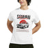 White men's graphic T-shirt with a Japanese JDM car illustration; cotton blend, sizes S–XL.