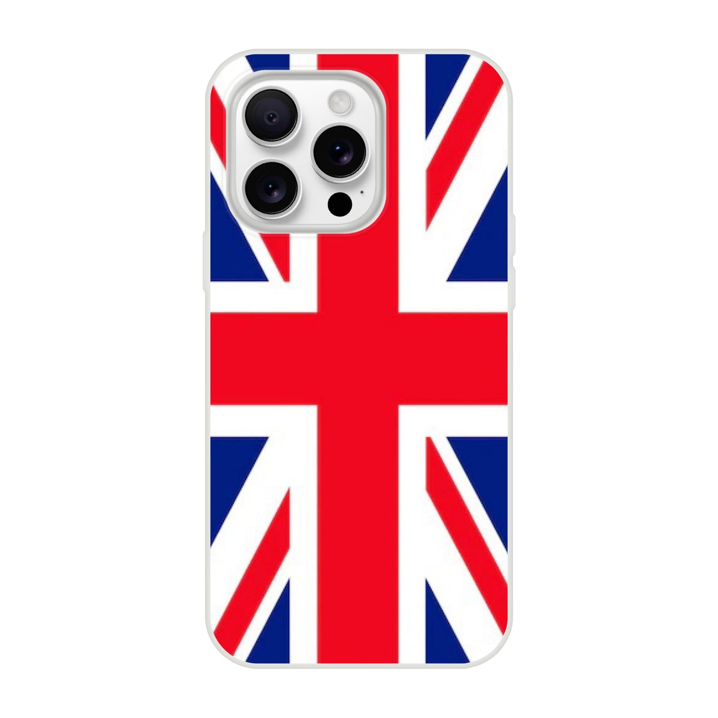 iPhone case with Union Jack design on a white background 12