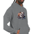 Men's gray cotton-blend hoodie featuring a bulldog on a skateboard graphic.