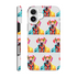 Gent Dog phone case with tough dual-layer protection and wraparound colorful dog print for iPhone 16/15/14/13